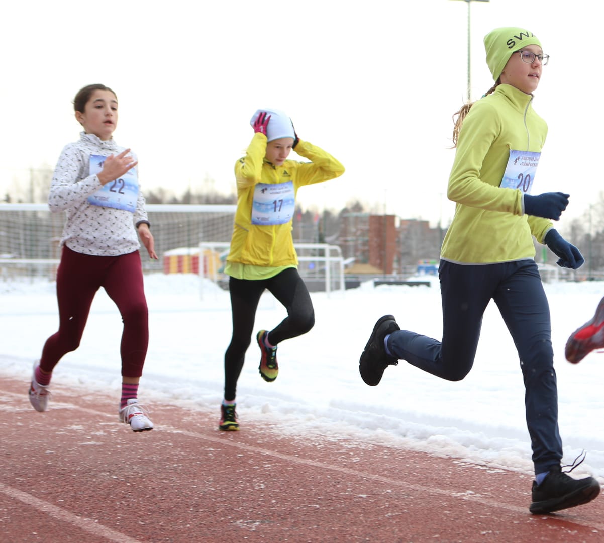 Новогодний забег Поймай снежинку, лёгкая атлетика, бег, Соболь Татьяна, дистанция 500 м